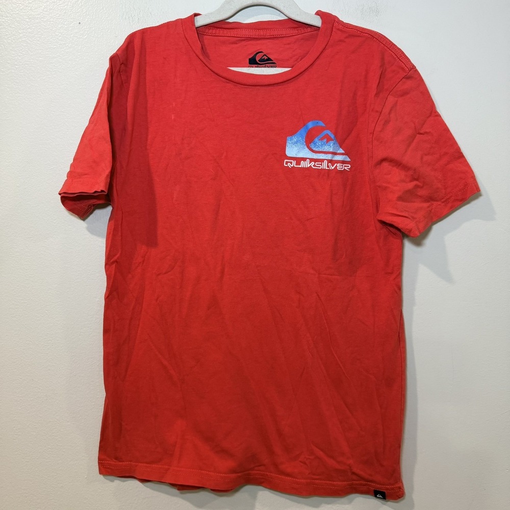 Quicksilver Boy's Short Sleeve T-Shirt orange Size Youth M 10/12